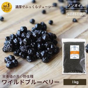 ドライフルーツ ワイルドブルーベリー ドライブルーベリー ノンオイル 野生種 ブルーベリー 1kg 油不使用 爆買