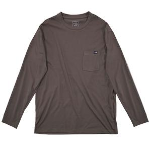 FOREST WARDROBE フォレストワードローブ メンズ ベーシック ポケット ロングスリーブ ティー 37.5（R）テクノロジー / F1400207 BROWN｜kojitusanso