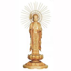 寺院用 仏像 地蔵尊菩薩立像 榧 かや 木地 切金入割寸1尺2寸 36cm｜kokadou