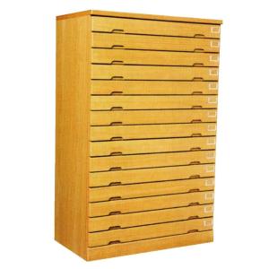 総抽斗法衣箪笥（15段 縦型） 法衣収納 多段チェスト 桐材使用 着物収納 和室収納 防湿 防虫 大容量収納 寺院用具 和風家具 整理ダンス 和モダン 日本製