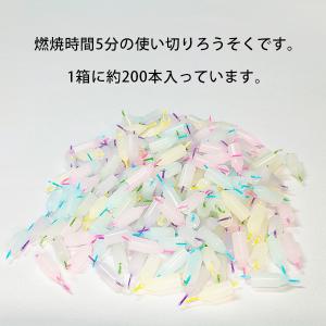 ミニロウソク ぬくもり カラー芯5分 約200...の詳細画像4