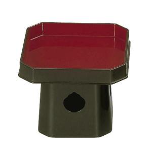 三宝（さんぽう） ビンテージ アンティーク 四角三宝 三方 さんぽう さんぼう 樹脂製 朱 6寸 奥行17.0cm×幅17.0cm