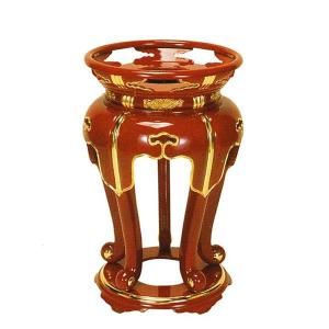 丸金台 / 丸型金台 サヤ付 木製 朱塗面金箔押 1尺 (30cm) 仏具 仏壇