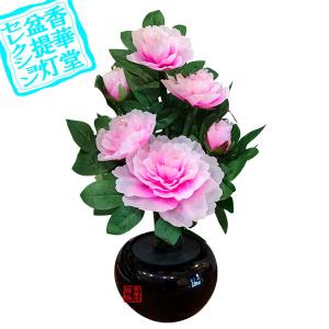 お盆提灯【八女提灯 シルクフラワー付き:クレマチス 和紙張り お盆提灯【八女提灯 シルクフラワー付き:クレマチス 和紙張り