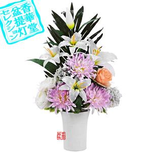 お盆提灯【八女提灯 シルクフラワー付き:クレマチス 和紙張り お盆提灯【八女提灯 シルクフラワー付き:クレマチス 和紙張り