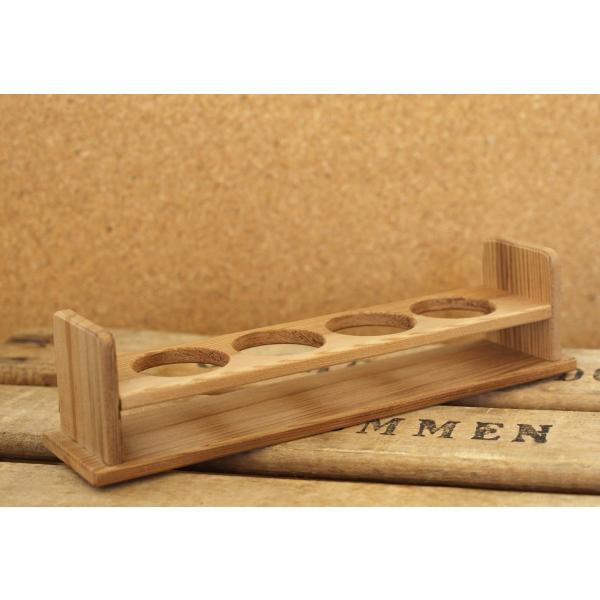 木製試験管立て　４本用