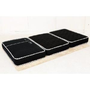 ３分割マットレス マットレス 人気 おすすめ ブラック ベッド 折りたたみ 三つ折りマットレス ダブル ポケットコイル ラテックス お洒落 高品質