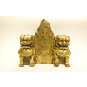 鳳凰展翔 銅製置物 風水開運 陰柔運気 / FU0002039 : 古琴堂 水晶石