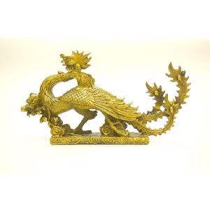 鳳凰展翔 銅製置物 風水開運 陰柔運気 / FU0002039 : 古琴堂