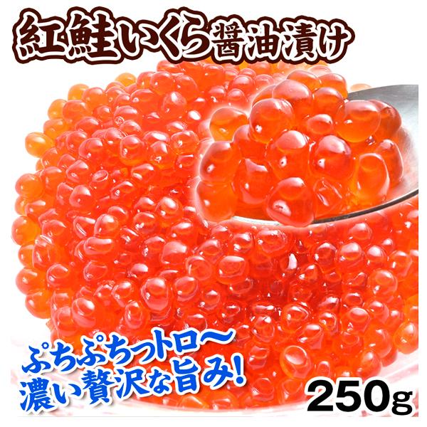 紅鮭いくら 醤油漬 250g いくら イクラ 魚卵 海鮮 海産物 紅鮭 鮭 食品