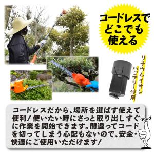 国華園 ヘッジトリマー 充電式 ポール ヘッジ...の詳細画像5