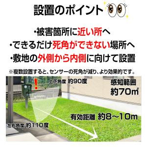 1個 猫よけ 超音波 猫除け 対策 最強 庭 ...の詳細画像4