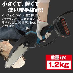 国華園 チェーンソー 充電式 小型 6インチ ...の詳細画像5