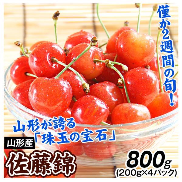 佐藤錦 さくらんぼ 800g 山形産 佐藤錦 （200g×4パック） 送料無料 さとうにしき ご家庭...