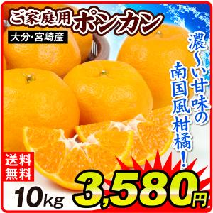 みかん 10kg 大分・宮崎産 ご家庭用 ポンカン 1箱 ぽんかん 送料無料 食品 国華園