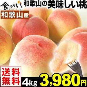 桃　和歌山産 和歌山の美味しい桃　4kg 1箱　送料無料 ご家庭用 おいしいもも　 国華園