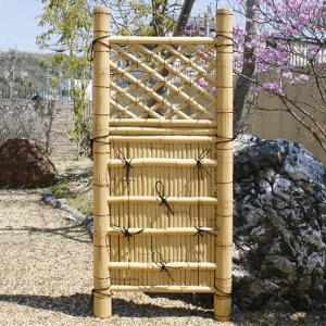 (入荷待ち) 竹垣 竹フェンス 目隠し 竹製品 袖垣・宮居 1枚 幅75・高さ170 国華園