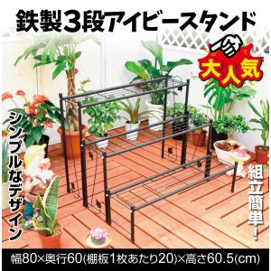 国華園 即納 花台 鉄製 3段 アイビースタン...の詳細画像3