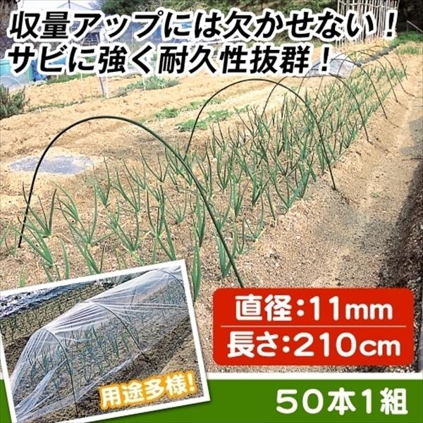 支柱 トンネル 園芸 農業 （代引不可） 210cm (直径11mm) 50本組 トンネル支柱 国華...