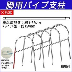 園芸支柱 支柱 従来型 パイプ支柱 脚用パイプ支柱 差込部付き