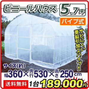 国華園 ビニールハウス 大型 ビニール温室 2坪WV 1台 幅1820×奥行3600