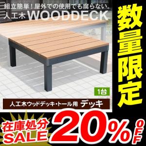 クリアランスセール　人工木ウッドデッキ・トール用　デッキ　1個　