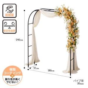 国華園 アーチ ガーデン バラ 鉄製 ローズ ...の詳細画像2