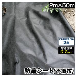 Kmaster 国華園 防草シート 2m×5m 不織布 透水防草シート 厚さ0.2mm