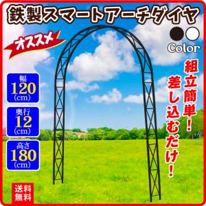 アーチ ガーデンアーチ ローズアーチ バラアーチ 鉄製スマートアーチ ダイヤ 1個 幅120・奥行1...