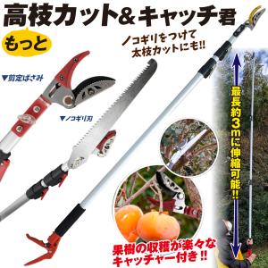 高枝切りバサミ 最長3m 剪定鋏 超軽量 伸縮...の詳細画像1