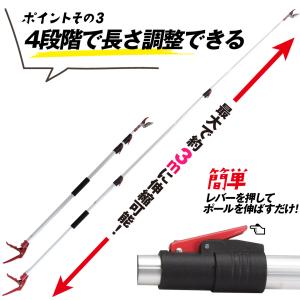 高枝切りバサミ 最長3m 剪定鋏 超軽量 伸縮...の詳細画像5