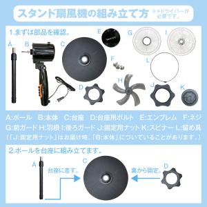 国華園 即納 スタンド 扇風機 1台 羽根あり...の詳細画像2