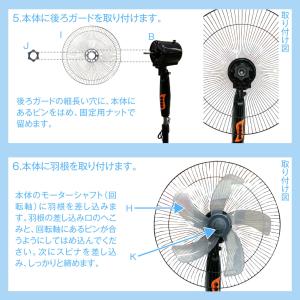 国華園 即納 スタンド 扇風機 1台 羽根あり...の詳細画像4