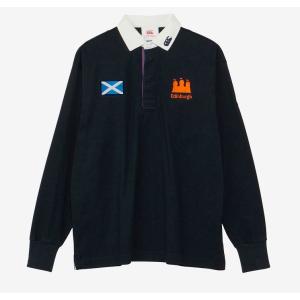 CANTERBURY カンタベリー/2023 秋冬 最新 メンズ/ロングスリーブ ラガーシャツ/RA43529B 29/カラー：ネイビー/4L ビッグサイズ