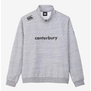 CANTERBURY カンタベリー/2024 秋冬 最新 メンズ/アールプラス フレックスウォームスウェットハーフジップ/RP44563B 15/カラー：ミディアムグレー/4Lサイズ