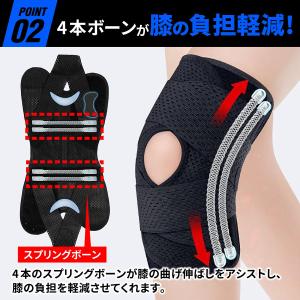 膝サポーター ひざ スポーツ 大きいサイズ 高...の詳細画像5