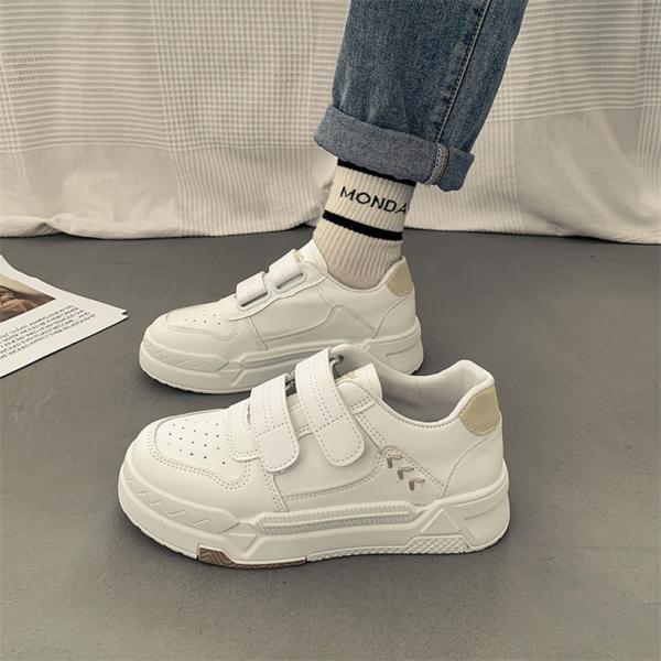 レディース スニーカー カジュアル ウォーキングシューズ コンフォート ホワイト 運動靴 マジックテ...