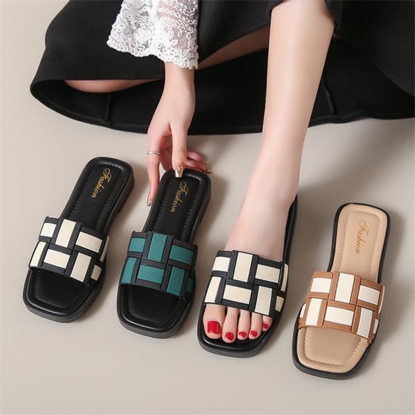 ミュール レディース ビーチサンダル つっかけ フラットヒール カジュアルシューズ ワーク スリッパ...