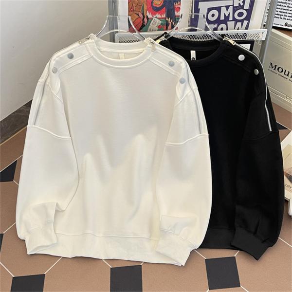 パーカ メンズ パーカー プルオーバー 長袖 トレーナー カジュアル服 チャック ヒップホップ 白黒...