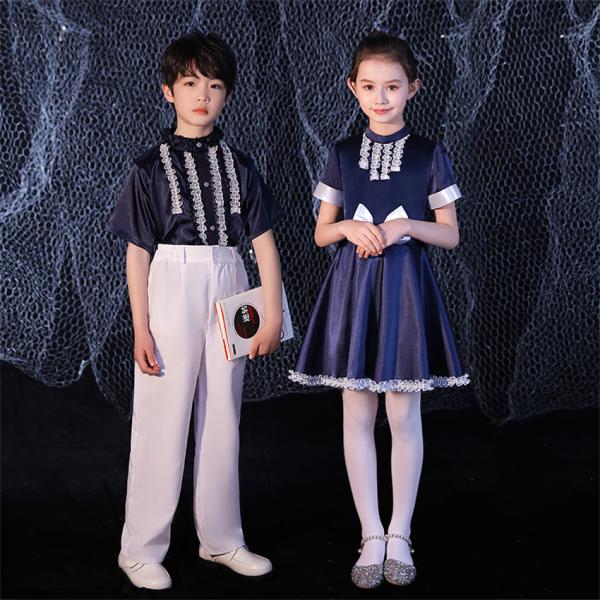 ドレス 子供服 セットアップ シャツ キッズ ダンスウェア ズボン ワンピース 合唱団 部活 コンク...