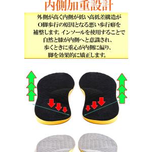 インソール O脚矯正 中敷き 土踏まずインソー...の詳細画像2