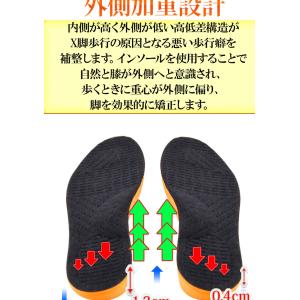 インソール X脚矯正 中敷き 土踏まずインソー...の詳細画像2