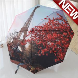メール便不可 折りたたみ傘  パリのエッフェル塔の姿が印象的な傘 8本骨傘 ワンタッチジャンプ傘 ワンタッチジャンプ 傘 かさ 雨傘 男女兼用｜kokoa