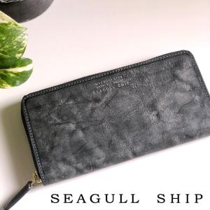 Seagull shipシーガルシップ　本革長財布　ワックスレザーSZKM30 ブラック｜kokochi