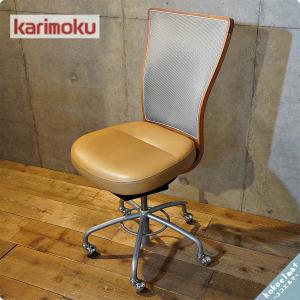 karimoku カリモク XT4201 デスクチェア 高さ調整 シンプル 学習椅子 書斎 在宅ワーク キャスターチェア ハイバック モダン BJ414｜kokoelma