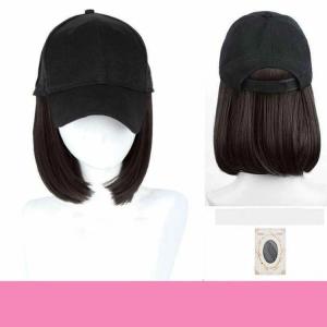 帽子付きウィッグ 医療用帽子 髪付き帽子 ショ...の詳細画像1