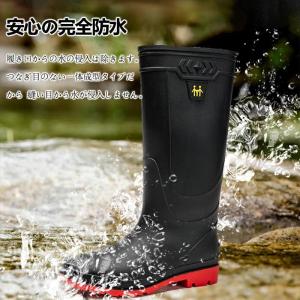 レインブーツ メンズ 防水 ロング丈 ラバー ...の詳細画像4