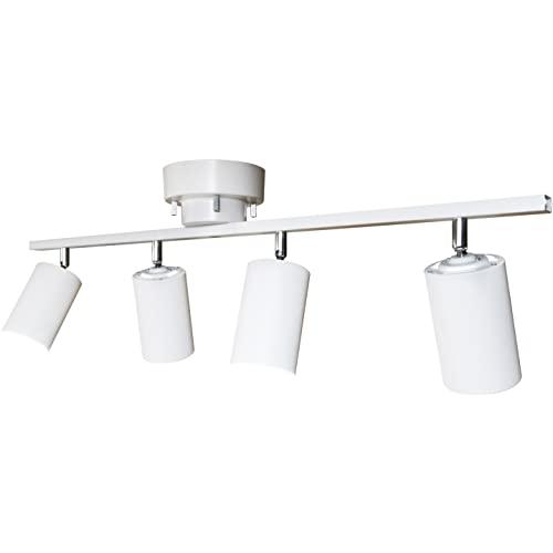 山善 インテリア シーリングライト 4灯 スポットライト 天井照明 E26口金 角度調節機能 北欧 ...