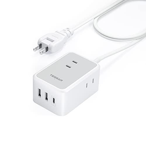 延長コード 3m TESSAN 電源タップ usb付き usb-c コンセントタップ たこあしコンセ...