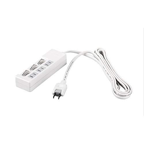 バッファロー BUFFALO 2ピン電源タップ 3個口 個別スイッチ 2m ホワイト BSTAPSW...